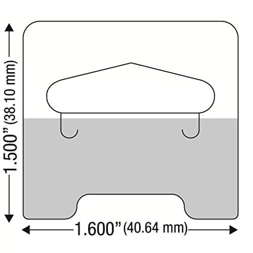 200 Clear Self Adhesive Medium Duty Delta Slot Hang Tab Tags 14Oz Limit Retail Hangers