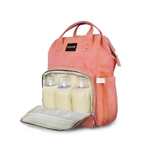 Vezela Polyester Diaper Bag/Maternity/Travelling Backpack (Orange)