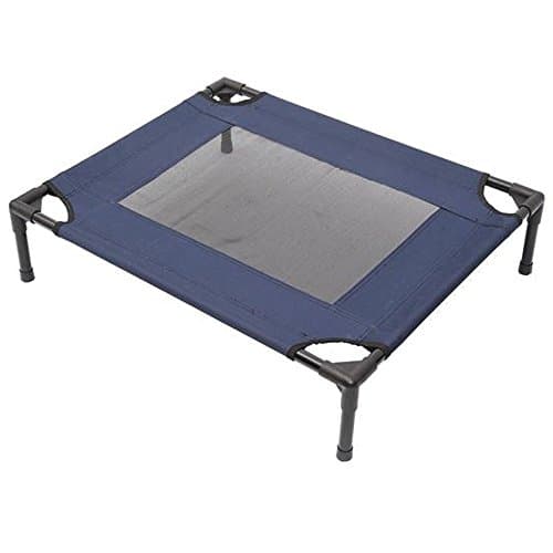 Tenive Elevated Mesh Pet Bed Pet Dog Cot Sleeping Bed,30"x 24" (Blue x 1)