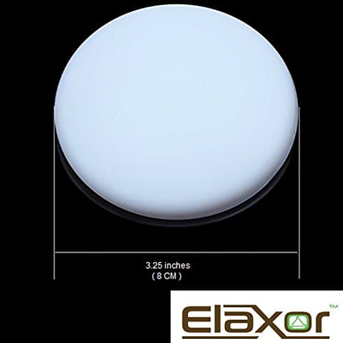Elaxor Door Knob Wall Shield Round Self Adhesive Protector - Prevents Holes - Door Handle Bumper - Guard Stopper Rubber (Semi-Transparent - 4 Pcs)