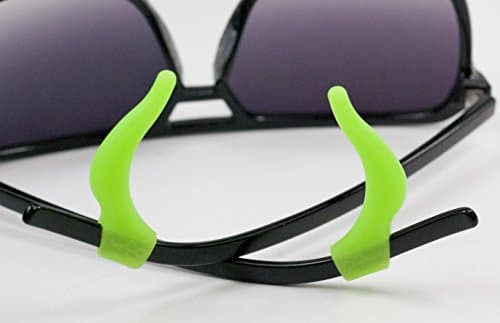 GMS Optical Soft Silicone Temple Tips (1 Pair, Neon Green) Prevent Glasses From Slipping Eyeglass Retainer Sports Eyeglasses Anti Slip Ear Hook Sleeve Anti Slide Eyewear