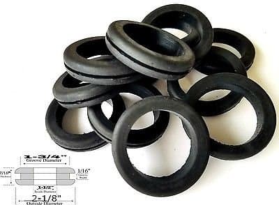12 Pcs Heavy Duty Rubber Grommets 1-1/2" Inside Diameter- Fits 1-3/4" Panel Hole
