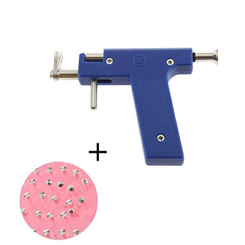 Professional Ear Piercing Gun Tool Set + 98pcs Ear Studs Steel Ear Nose Navel Body Piercing Gun Unit Tool Kit