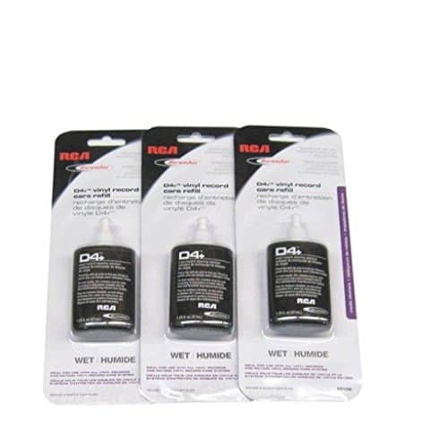 RCA RD-1046 Discwasher 1.25 oz. D4+ Vinyl Record Cleaning Fluid Refills (Three Bottles)