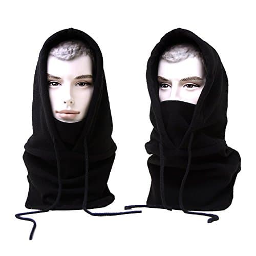 Warm Windproof Balaclava Hood Mask, Multi-Purpose Full Face and Neck Warm Fleece Tactical Heavyweight Balaclava Swat Mask for Ski Bike Climb jog etc Winter Outdoor Sport (Black)