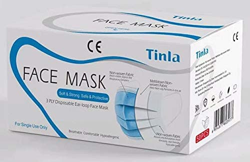 100pc Disposable Filter Face Mask,Blue Guard tool Surgical masque anti pollution Personal Protection Dust-Proof Anti Spittle Eye Mask (100)