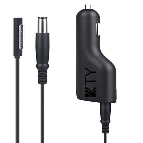 KTY Co. Ltd NEW 48W 12V 3.6A Surface Car Charger Power Supply Adapter for Microsoft Surface Pro 1 Pro 2 & RT with 2.0 USB Port for Mobile Device,iPhone 7 7 Plus,6 6s,6s Plus,SE 5s