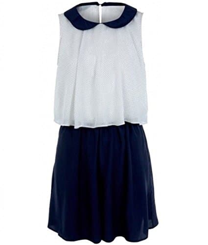 Ex Miss Selfridge Blue White Polka Dot Printed Sun Romper Playsuit US 6 Navy Blue And White