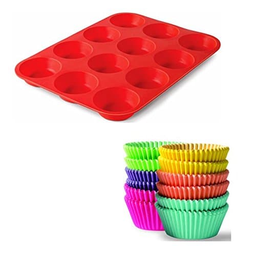 BaHoki Essentials 300 Piece Rainbow Colored Paper Baking Cups - Cupcake & Muffin Liners (Bundle)