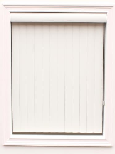 New Age Blinds Curved Vertical Blinds, Center Opening, Inside Mount, 146-1/4 by 118-Inch, Polar