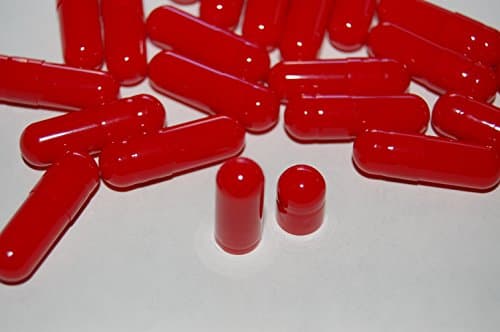 Size 00 Red Empty Gelatin Capsules, 250 Count, Halal & Kosher Certified by Capsules Express