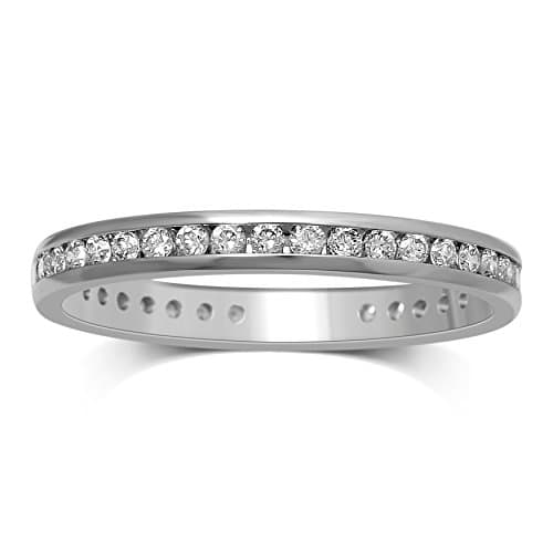 Diamond Jewel 10K Rose Gold 1/7 cttw Diamond Stackable Ring