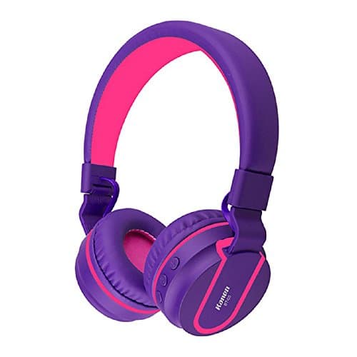 Kanen New BT-05 Headset Foldable Headphone Microphone, Adjustable Stereo Headset Adult / Child, Smartphone Tablet PC iPhone iPod iPad (Purple)