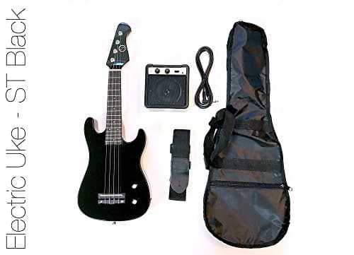 TFW Electric Ukulele Beginner Pack - ST - 5 Colors Available (Black)