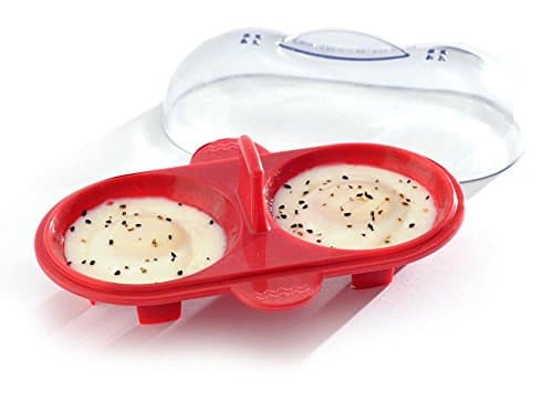 Kitchen Tools Silicone Double Egg Poacher For Stovetop and Microwave