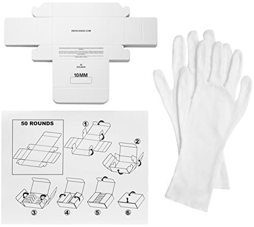 REPACKBOX 100 Box Bundle - 10MM Military Cardboard Ammo Box Holds 50 Rounds - PACKS 5000