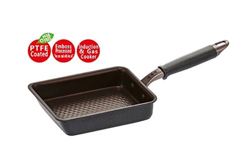 JAKOLA Egg Pan / Omelette Pan for both Induction cooker & Gas stove / PTFE Coated (PFOA Free) / Emboss Processed Pan (less cooking oil use) / Non-Stick Aluminum Pan from Korea