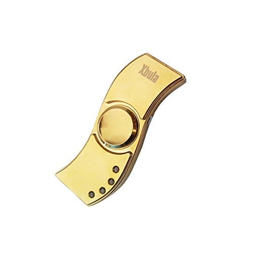 Xbula LED Fidget Hand Spinner with USB Electronic Coil Lighter, Windproof, Flameless, Rechargeable, Cigarette, Super Fast with Gift Box and USB Cable (Gold)