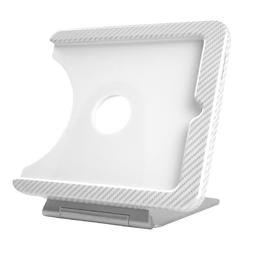 INFOtainment iPad Tablet Foldable Charging Dock Stand White (Fits Gens 1 2 3)