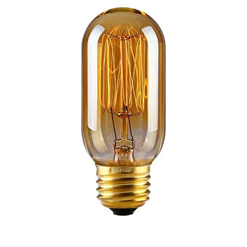 Vintage Edison Light Bulb Globe Round (1 x Pack) 40W - T45 Extra Durable