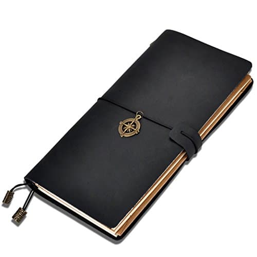 Eavann Standard Leather Notebook, Vintage Style Refillable Pages (Perfect for Writing, Drawing, Sketching & Fountain Pen Users), Journal Size Traveler's Notepad