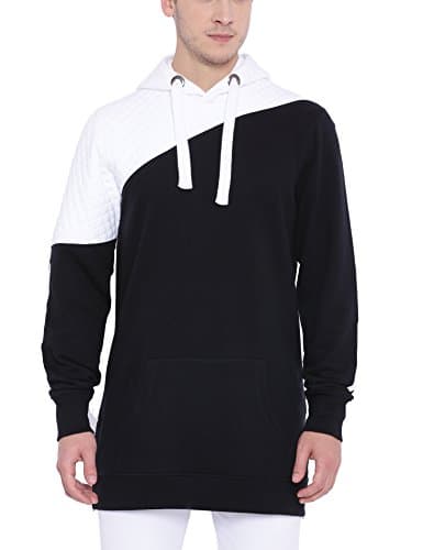 ATTIITUDE Black Color Blocking Longline Hoodie