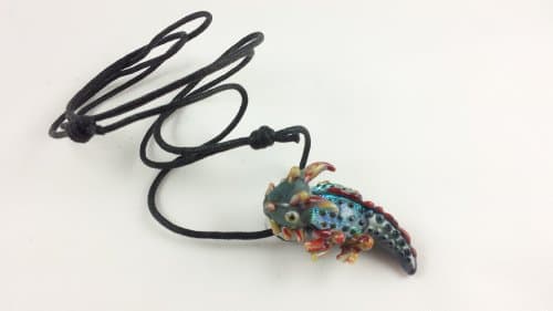 Horned Lizard - Glass Pendant Necklace