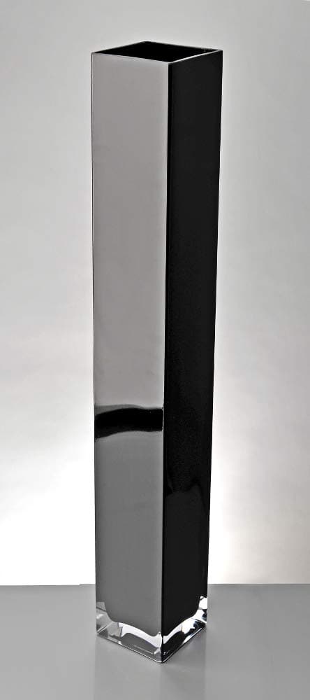 Handmade glass large conical rectangle floor cylinder vase centrepiece 70 cm H Column vase/Flower vase