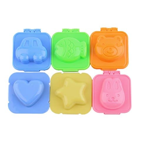 6pcs Boiled Egg Sushi Rice Mold Bento Maker Sandwich Cutter Decorating Home
