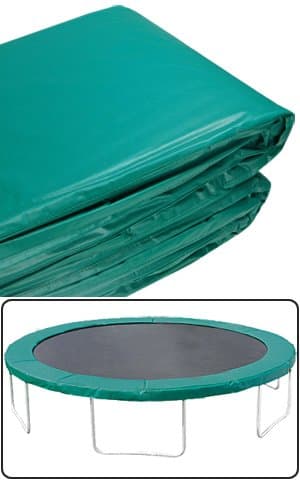 Green Round Trampoline Pads Safety Padding 14 ft