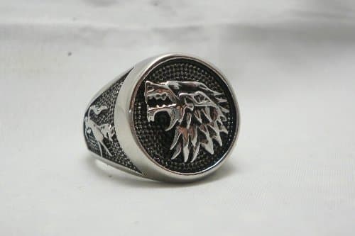 Game of Thrones House Stark Ring Direwolf Wolf Ring Sz 8 by NotB4Noon