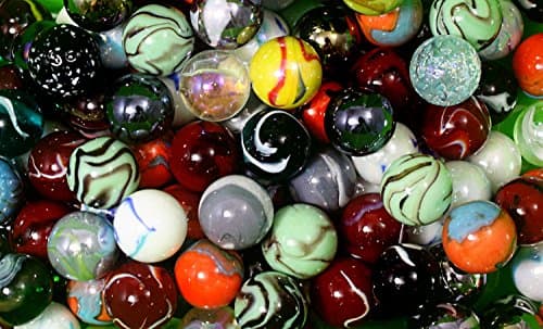 125 Count Bulk Assorted Premium 1 Inch Shooter Glass Mega Marbles