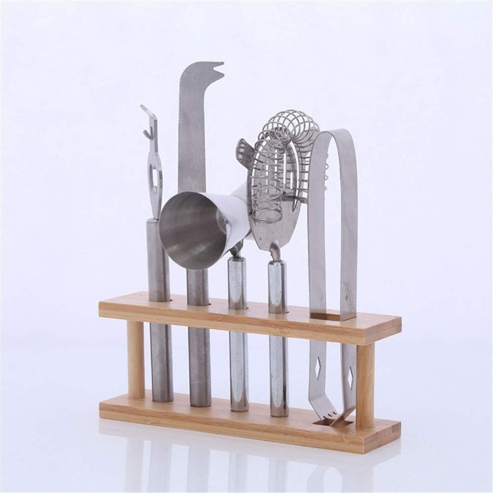 ANXI Cocktail Making Set Barware Sets Bar Set Cocktail Shaker Set With Bamboo Stand Home Bartending Kit With Bar Tools For Drink Mixing Cocktail Shaker (Color : Free size, Size : Multi-colored)