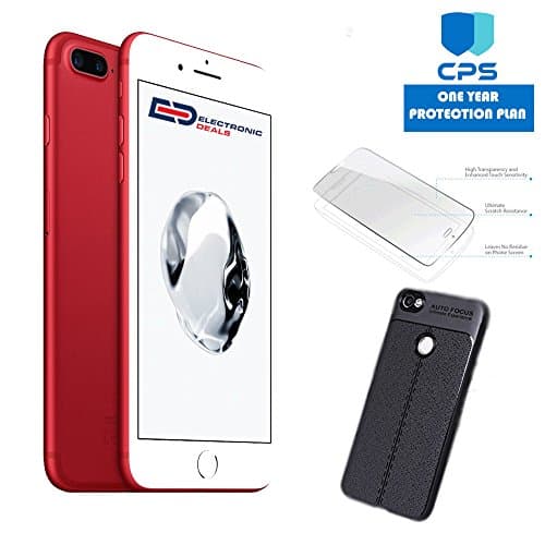 Apple iPhone 7 Plus GSM Unlocked (Certified Refurbished) w/ED Bundle - $99 Value (Bundle Includes: ED Premium Case + Screen Protector + 1 Year Extended CPS Limited Warranty) (Red, 256GB)