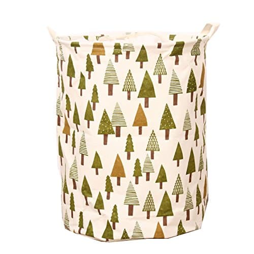 Guurachi Fabric Foldable Round Laundry Basket Hamper Closet Storage Bin Bag (COLOR 01)