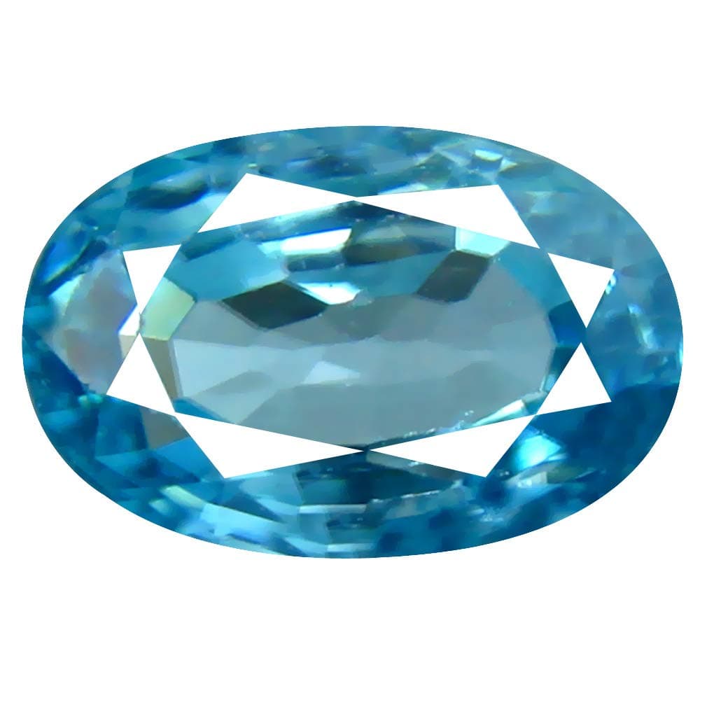 2.63 ct Oval Cut (9 x 6 mm) Untreated Cambodian Blue Zircon Natural Loose Gemstone