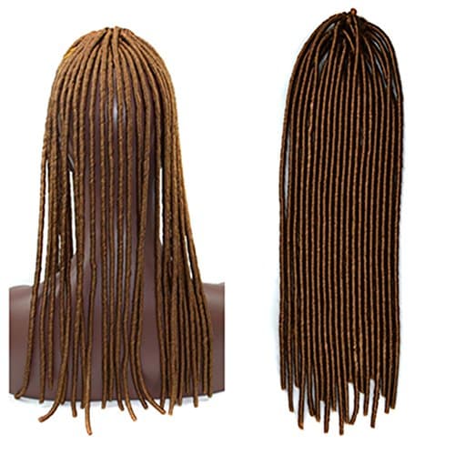 Colorlife 1 Pack 20" Light Brown Color Soft Dread Lock Crochet Braid Hair Extension Synthetic Braiding Hair