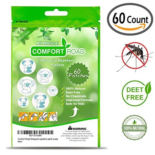 Comfort Road - Koala Mosquito Repellent Patch 60 Count Keeps Insects and Bugs Far Away, Simply Apply to Skin and Clothes , Adult, Kid-Friendly , Convenient For Travel, Outdoor and Camping