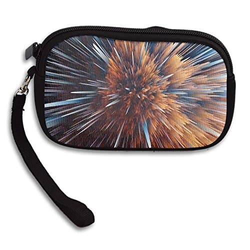 Particle Explosion Comfortable Coin Purse Storage Package Wallet Zipper Change Holder Bag Key Wristlet Wallet Handbag Wallet Zipper Mini Wallet For Men & Women