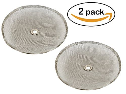 Eatery 5 Reusable Stainless Steel Coffee Filter Replacements for 8 Cup French Press - 2 pack of 4 inch Filters with Universal Fit