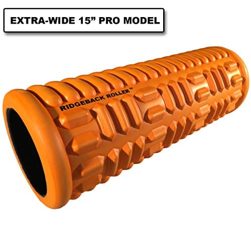 Platinum Fitness Ridgeback Foam Roller Pro for Trigger Points and Massage, 15", Orange