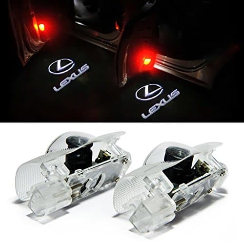 Grolish 2 Pcs Universal Car Projection LED Projector Door Shadow Light Welcome Light Logo for Lexus