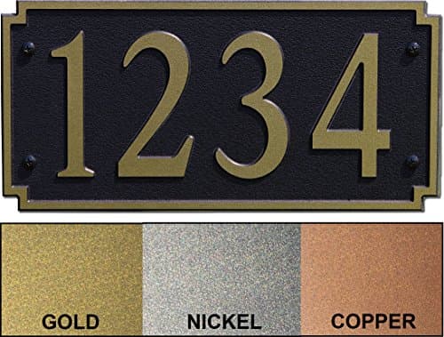 House Address Numbers Plaque - Personalized Rectangle (12" L x 6" H)