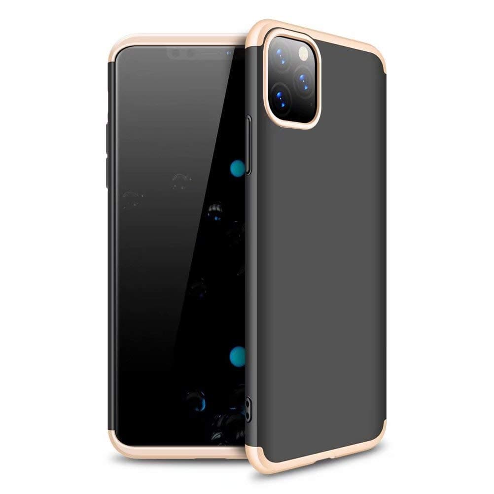 TiHen Case Huawei Mate 30 Pro 5G 360 Degrees Protective Cover + Tempered Glass Film, 3 in1 Full Body Protection Bumper Hard Phone Case Ultra-Thin Skin Case,for Huawei Mate 30 Pro 5G (Black Gold)