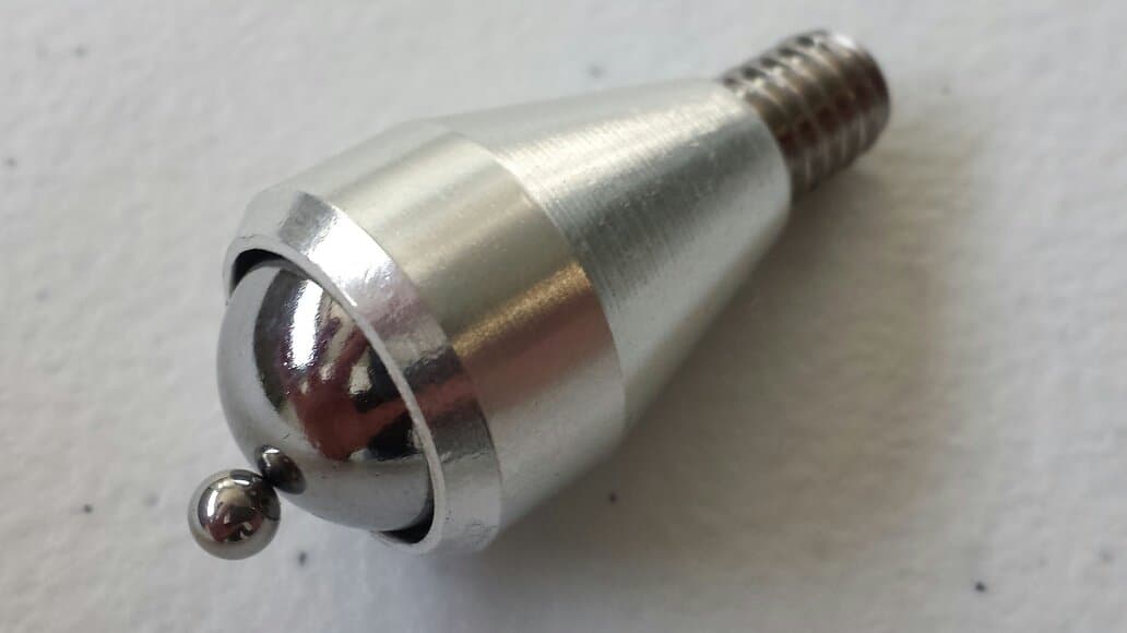 19 mm aluminium Magnetic Roller Tip with 10 surface traces