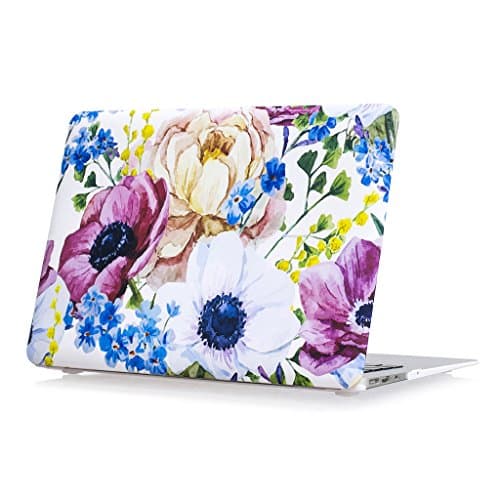 Coldel MacBook Pro 15 Retina Case (No CD-ROM Drive) Floral Pattern Rubberized Hard Case and Keyboard Cover for MacBook Pro 15 inch with Retina (Model: A1398)-Watercolor Flowers