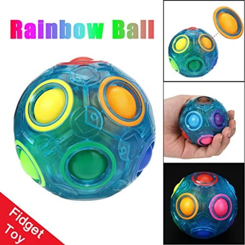 Mikong Luminous Stress Reliever Magic Rainbow Ball Fun Cube Fidget Puzzle Education Toy For Kids/Adults