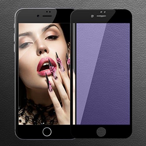 OLVOO Tempered Glass Screen Protector Carbon Fiber Frame 3D Blue Light Resistant Screen Protective Film for iPhone6