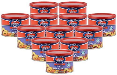 River Queen Salted Fancy Mixed Nuts, 8 Ounce (Pack of 12)