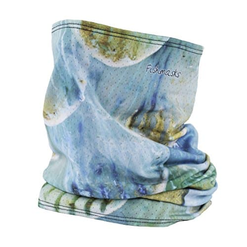 Fishmasks Single Layer Neck Gaiter - Protection From Sun, Surf, Wind And Moisture, For Men And Women - Fishing Neck Gaiter Made In USA - UPF 50+, Moisture-Wicking Performance Fabric {Naka}